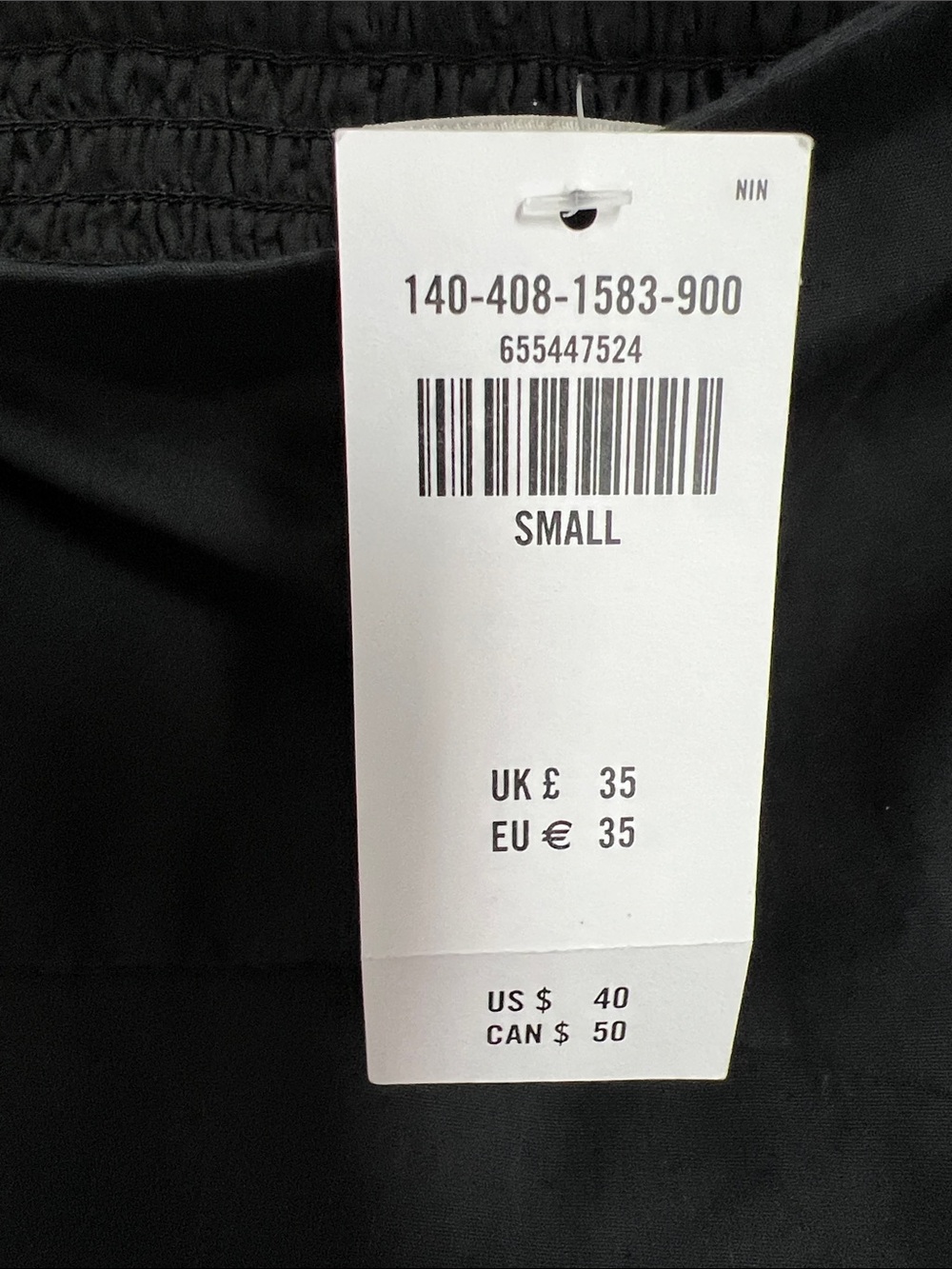 Abercrombie & Fitch | Black Puff-Sleeve Crop Top Cotton Blend NWT Size S - Picture 3 of 14